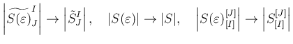 $\displaystyle \left\vert\widetilde{S(\varepsilon)}^{I}_{J}\right\vert\rightarro...
...silon)^{[J]}_{[I]}\right\vert
\rightarrow\left\vert S^{[J]}_{[I]}\right\vert
$