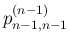 $p^{(n-1)}_{n-1,n-1}$