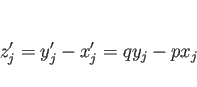 \begin{displaymath}
z'_j = y'_j - x'_j = qy_j - px_j
\end{displaymath}