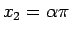 $x_2=\alpha\pi$