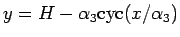 $y=H-\alpha_3\mathrm{cyc}(x/\alpha_3)$