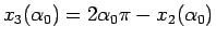 $x_3(\alpha_0)=2\alpha_0\pi-x_2(\alpha_0)$