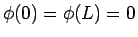 $\phi(0)=\phi(L)=0$