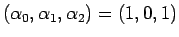 $(\alpha_0,\alpha_1,\alpha_2)=(1,0,1)$