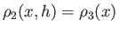 $\rho_2(x,h) = \rho_3(x)$