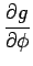 $\displaystyle \frac{\partial g}{\partial \phi}$