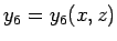 $y_6=y_6(x,z)$