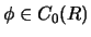 $\phi\in C_0(R)$