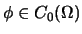 $\phi\in C_0(\Omega)$