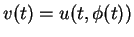 $v(t)=u(t,\phi(t))$