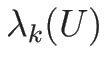 $\lambda_k(U)$