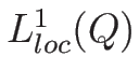 $L^1_{loc}(Q)$