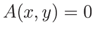 $A(x,y)=0$