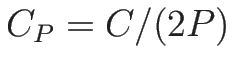 $C_P=C/(2P)$