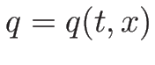 $q=q(t,x)$