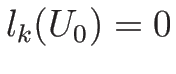 $l_k(U_0)=0$